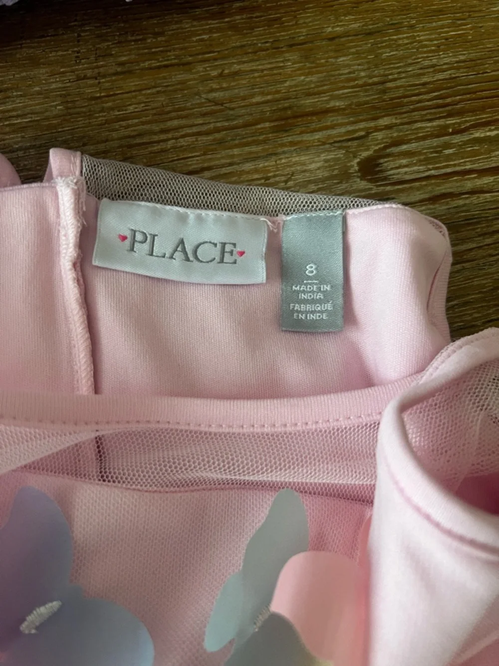 The Children's Place Pink Dress with Pastel Butterfly Appliqués - Picture 3 of 3